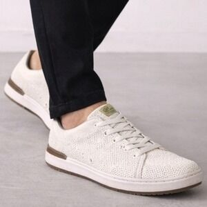 Earth Elements Anton Casual Mesh Sneakers Men's 8.5 Sand‎ White Comfort Lace-Up